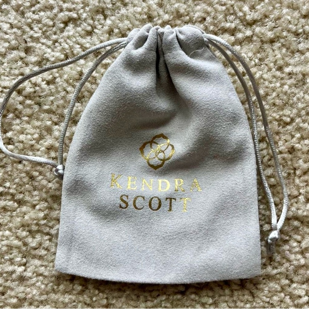 NWT Kendra Scott Krista Gold Hoop Earrings in Red Mix. Charming 🥰 - Picture 6 of 6